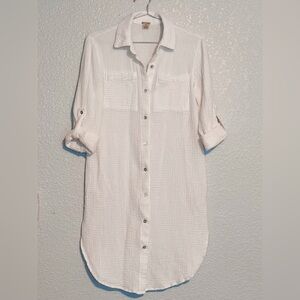 Magaschoni 100% Organic White Mini Gauze Dress